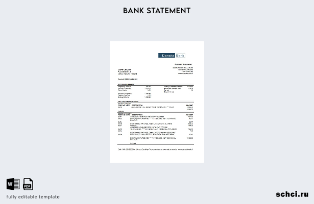 цифровая загрузка шаблона слова банковской выписки в Финляндии Danske